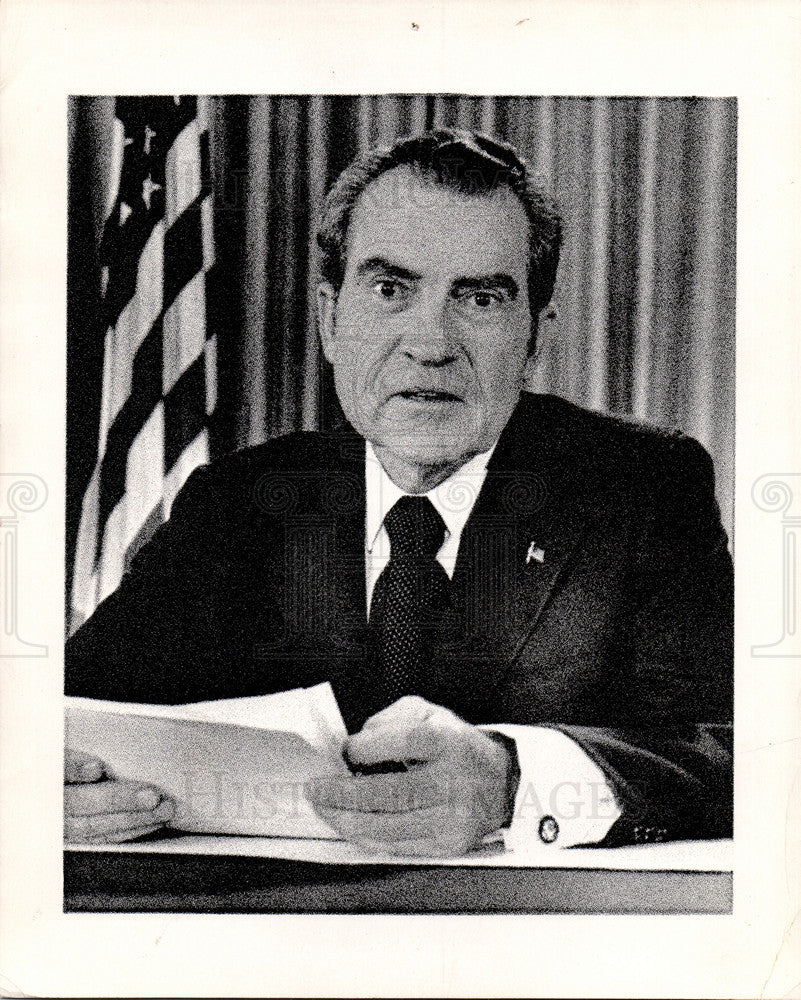 Press Photo Richard Nixon 37th President U.S.A. - Historic Images