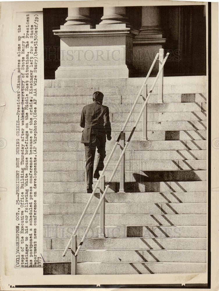 1973 Press Photo Richard Milhous Nixon President USA - Historic Images