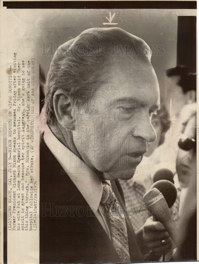 1976 Press Photo Richard Milhous Nixon President USA - Historic Images