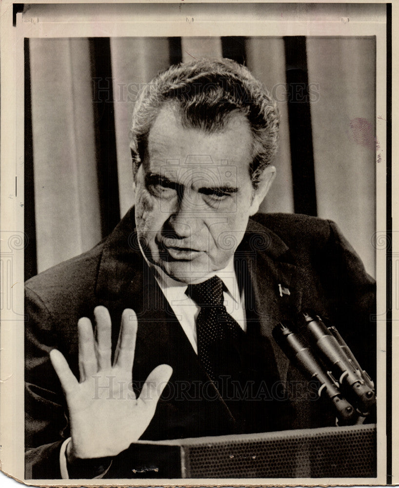 1973 Press Photo Richard Nixon President White House - Historic Images