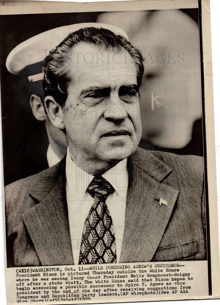 1973 Press Photo President Richard Nixon Washington - Historic Images