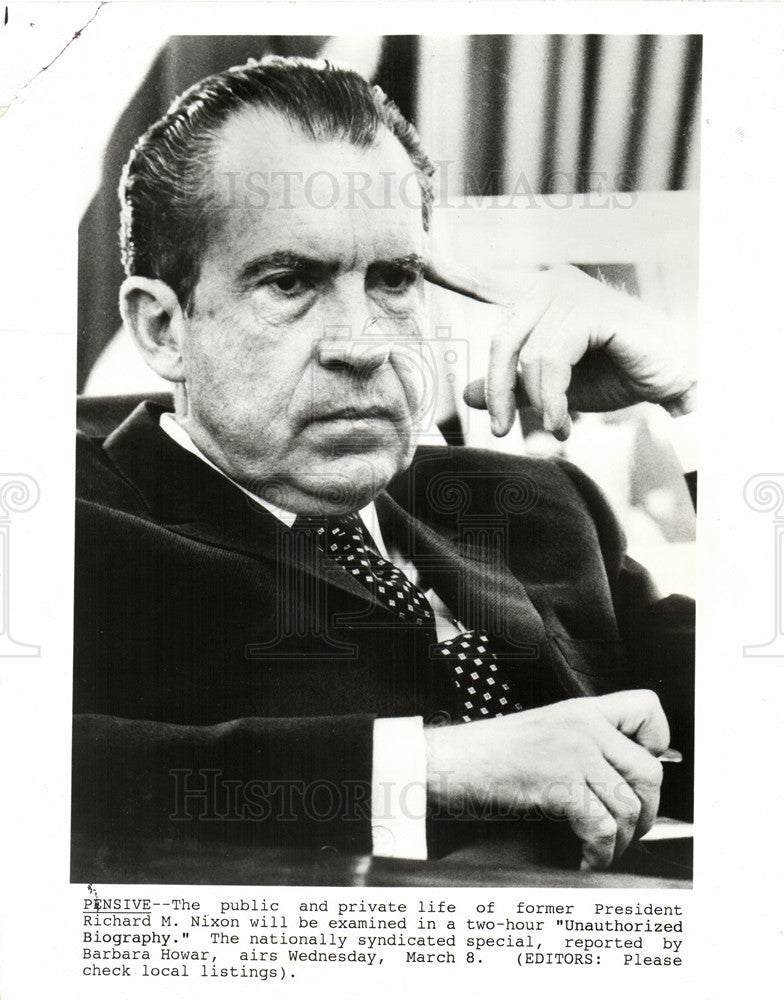 1989 Press Photo Richard Nixon Unauthorized Biography - Historic Images