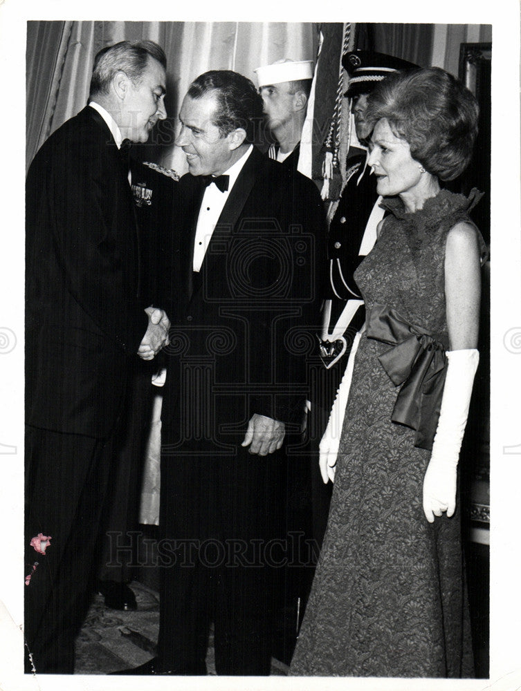 1969 Press Photo Pat Nixon Richard first lady President - Historic Images