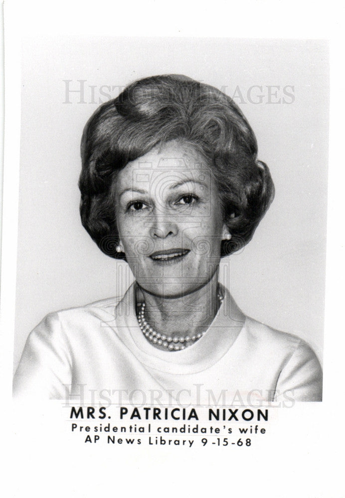 1968 Press Photo Patricia Nixon candidate wife - Historic Images