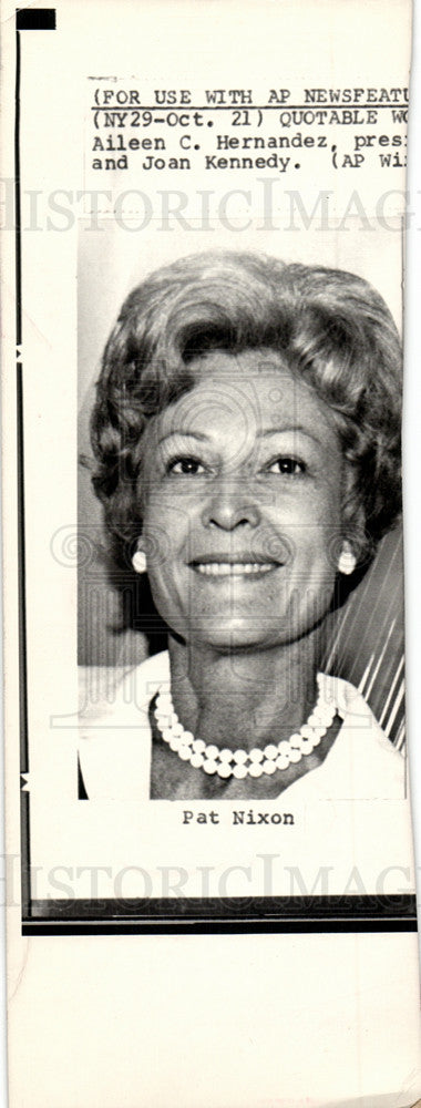 1970 Press Photo Pat Nixon First Lady - Historic Images