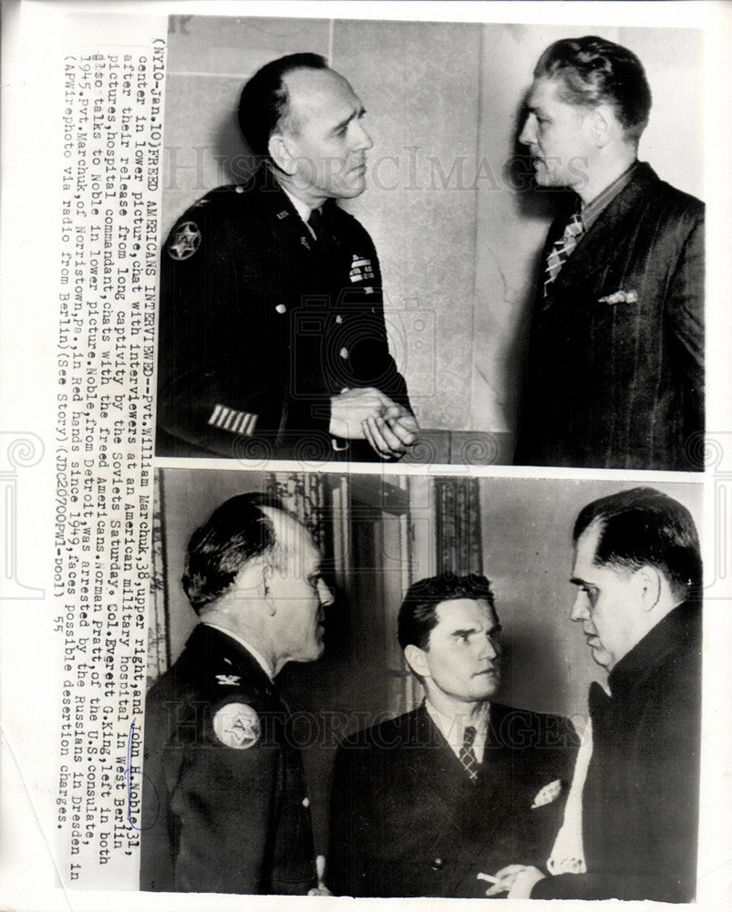 1955 Press Photo John H. Noble Captive Berlin Interview - Historic Images