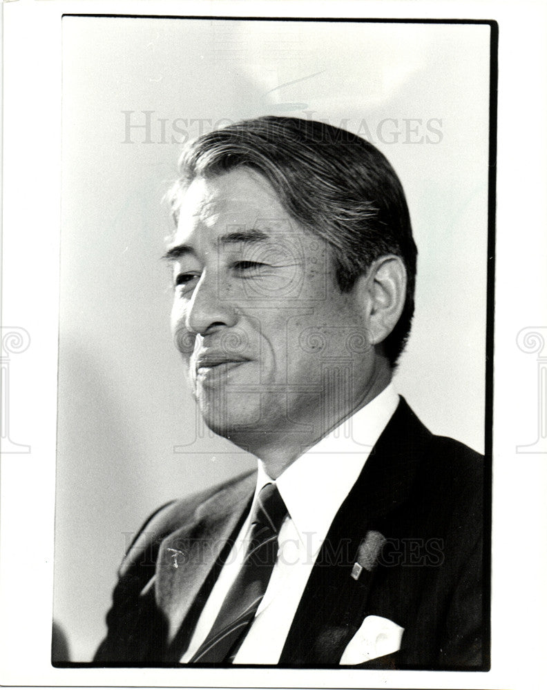 1986 Press Photo Nobuto president Mazda Motor U.S.A - Historic Images