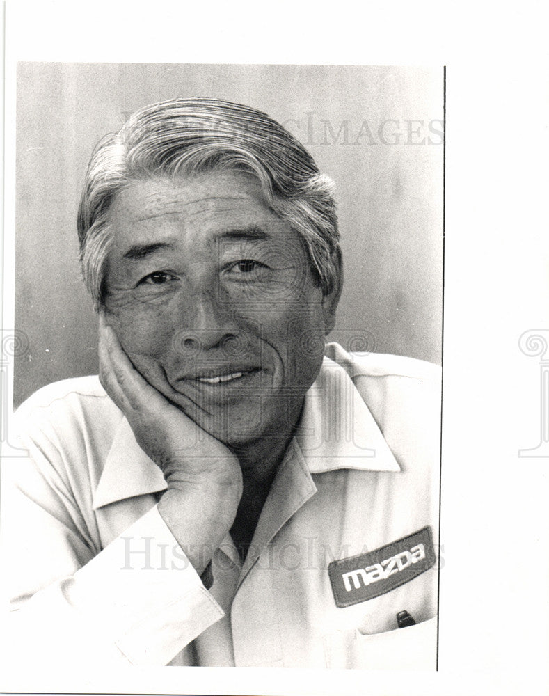 1989 Press Photo Mazda Car Plant Paul Federico Meeting - Historic Images
