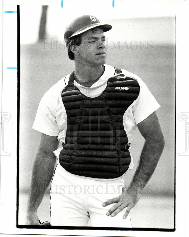 1990 Press Photo Matt Nokes American Detroit Tigers - Historic Images