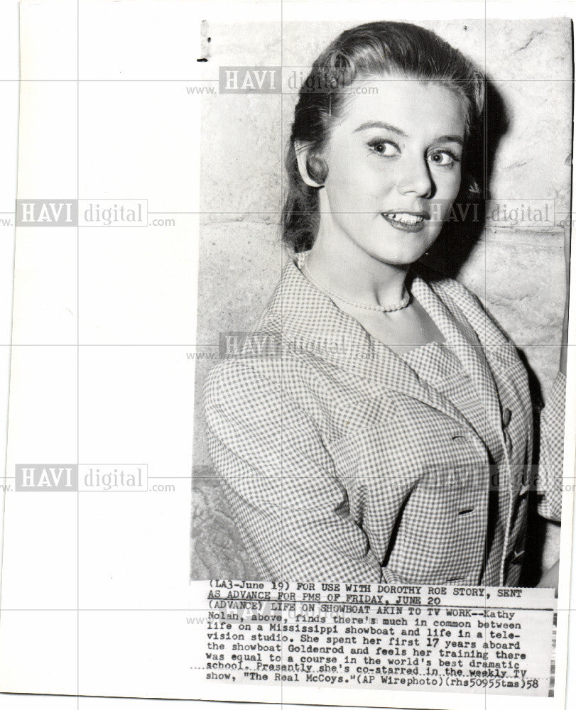 1958 Press Photo Kathy Nolan American Actress - Historic Images