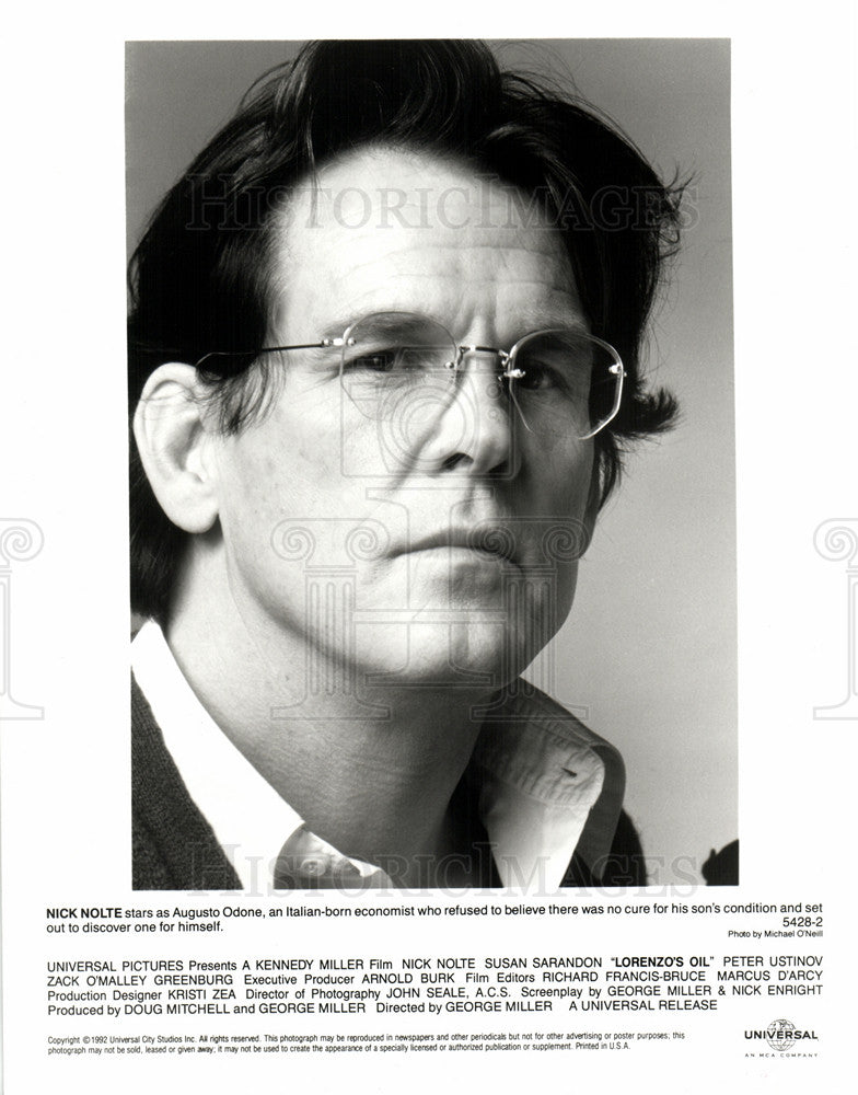 1992 Press Photo Nick Nolte American stand-up comedian - Historic Images