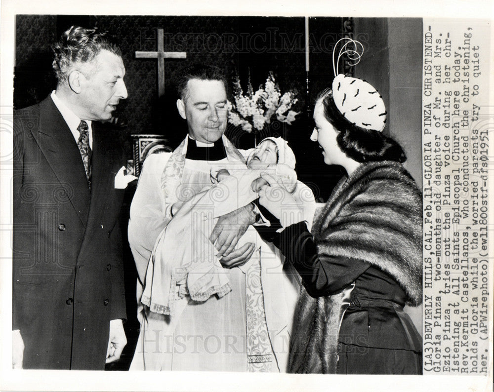 Press Photo Pinza daughter christining - Historic Images