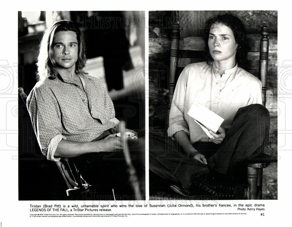1995 Press Photo Brad Pitt Legends of the Fall - Historic Images