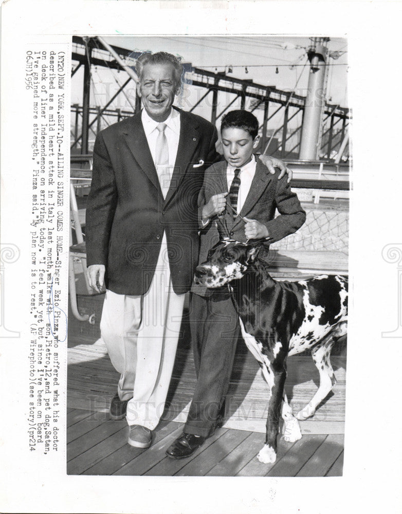 1957 Press Photo Ezio pinza heart attack Italy - Historic Images