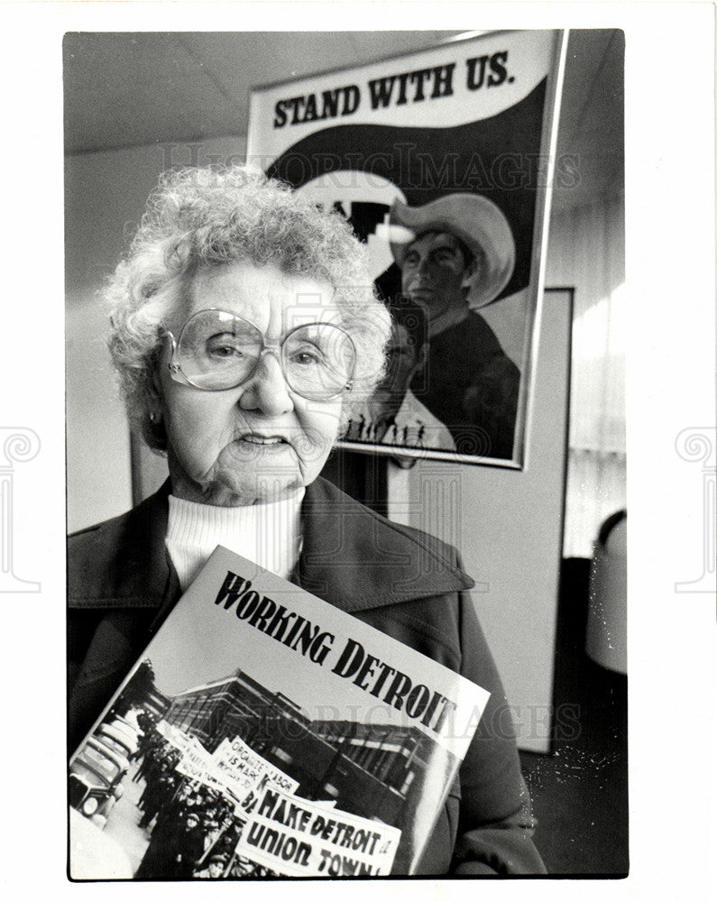 1984 Press Photo HELEN PIWKOWSKI Working Detroit - Historic Images