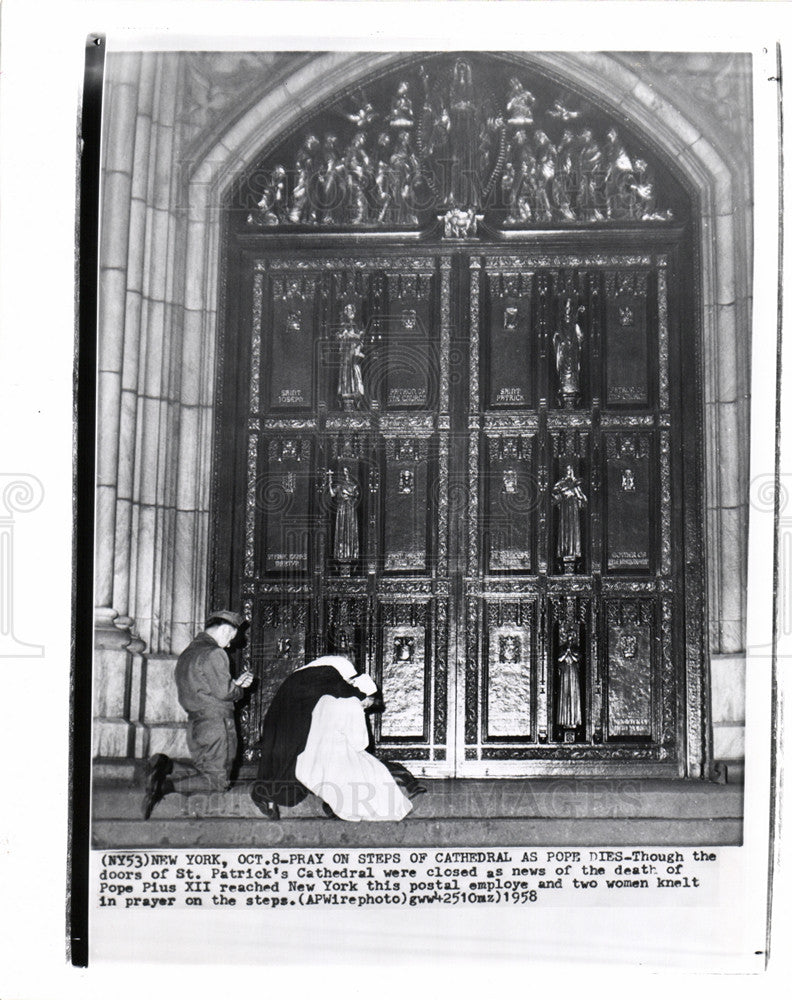 1958 Press Photo New York St Patricks Cathedral Pope - Historic Images