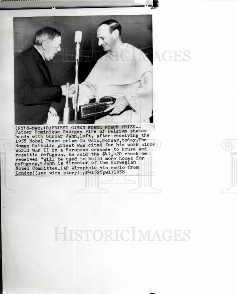 1958 Press Photo Dominique Georges Gunnar Jahn Oslo - Historic Images