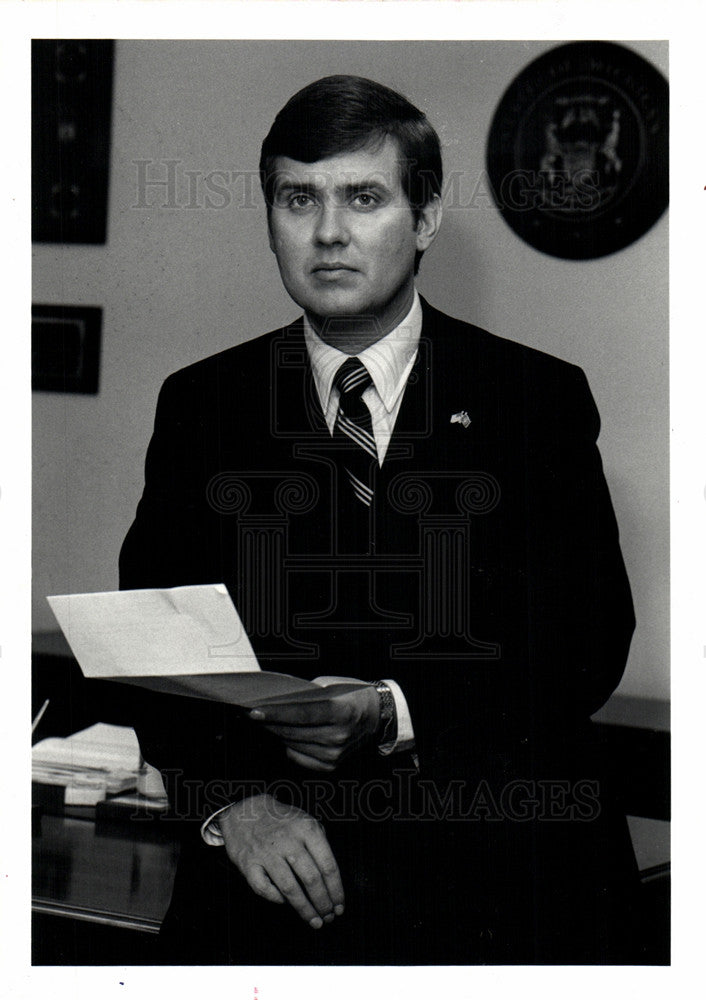 1982 Press Photo David Plawecki Michigan State Senate - Historic Images