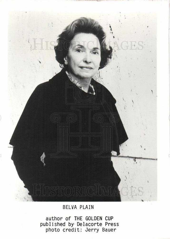 1986 Press Photo Belva Plain Author - Historic Images