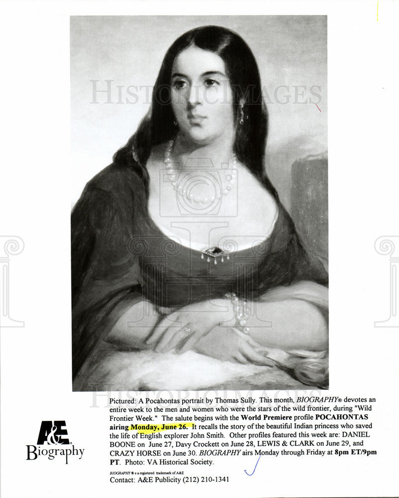 1995 Press Photo Thomas Sully painter - Historic Images