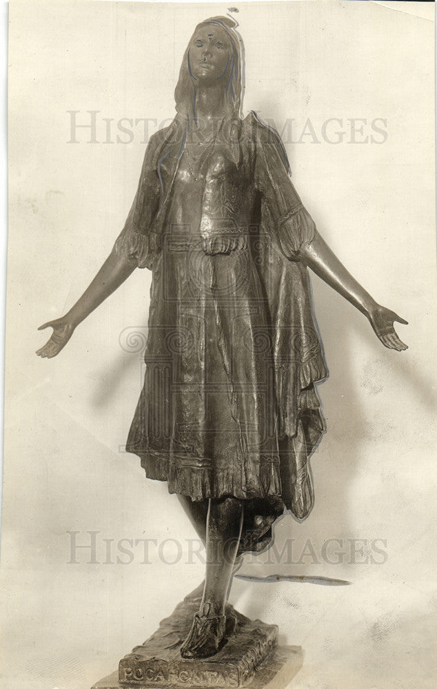 Press Photo Pocohontas Statue - Historic Images