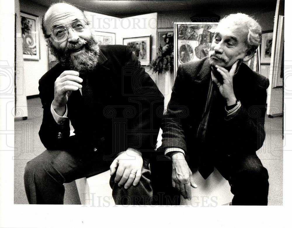 1986 Press Photo chaim potok theo tubiasse artist - Historic Images