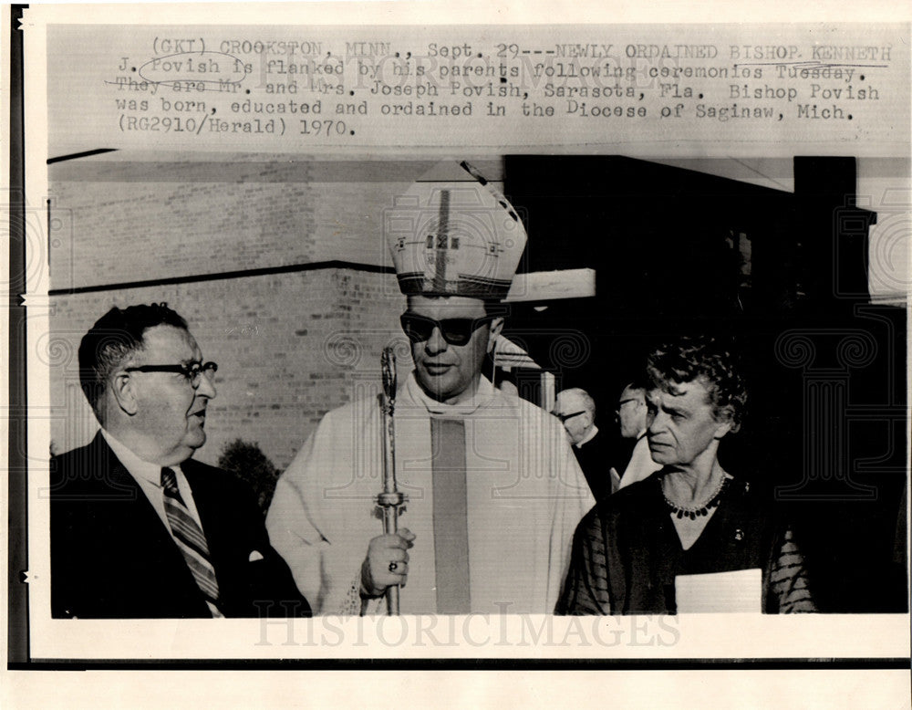 1970 Press Photo Ordained Bishop Kenneth J. Povish - Historic Images