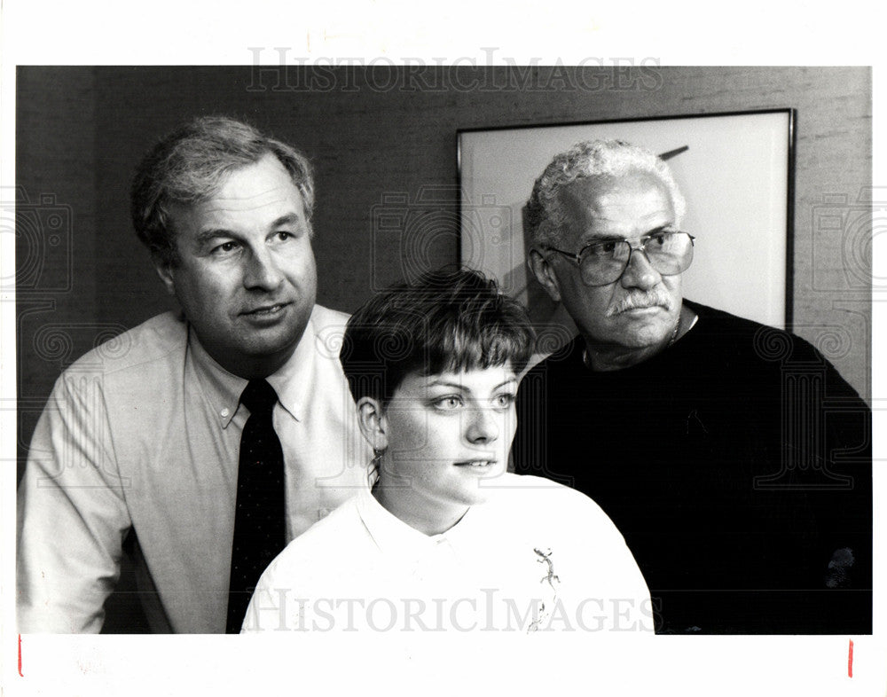 1992 Press Photo Mary Potts Bill FosterFD  harassment - Historic Images