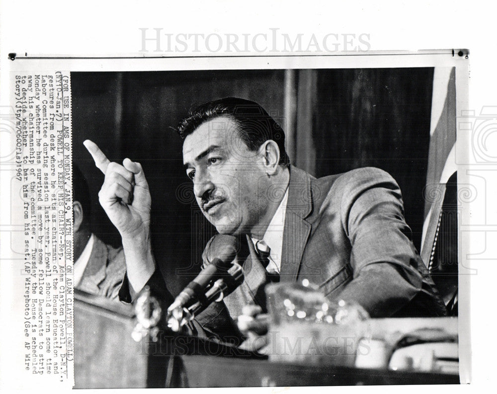 1967 Press Photo Adam Clayton Powell - Historic Images