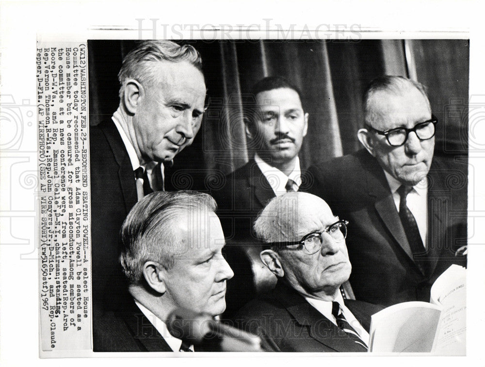 1967 Press Photo Adam Clayton Powell Washington Seat - Historic Images