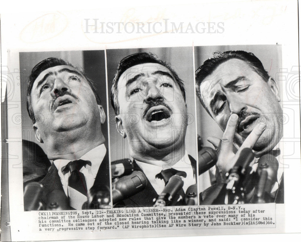 1966 Press Photo Adam Clayton Powell Chairman - Historic Images