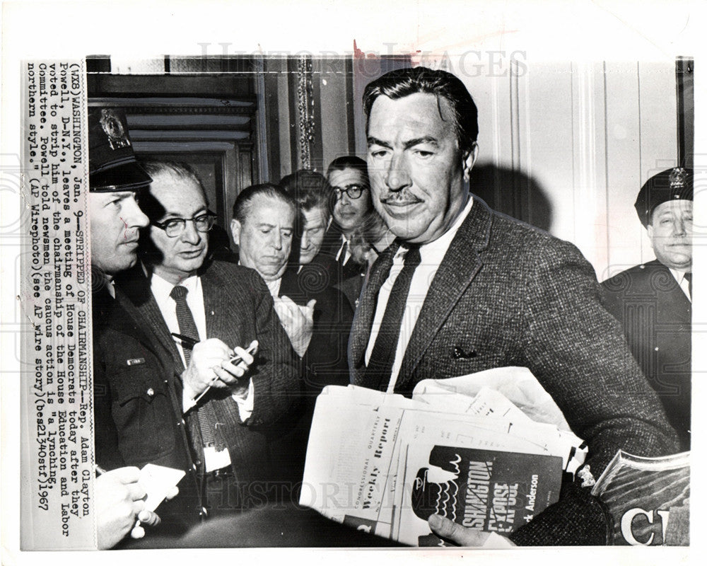 1967 Press Photo Rep Adam Clayton Powell congressman - Historic Images