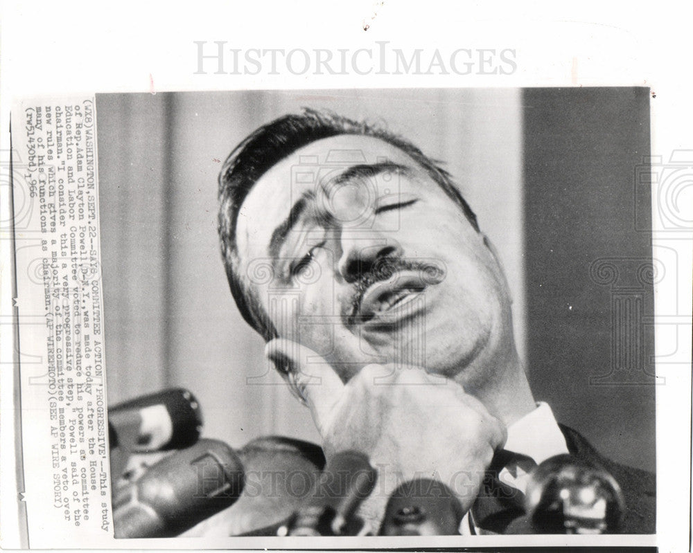 1966 Press Photo Rep.Adam Clayton Powell - Historic Images