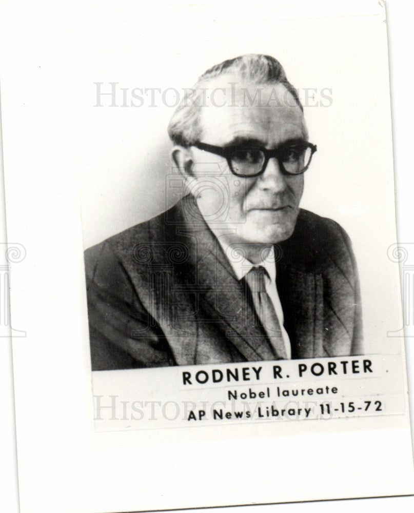 1972 Press Photo Rodney Porter chemist Nobel laureate - Historic Images