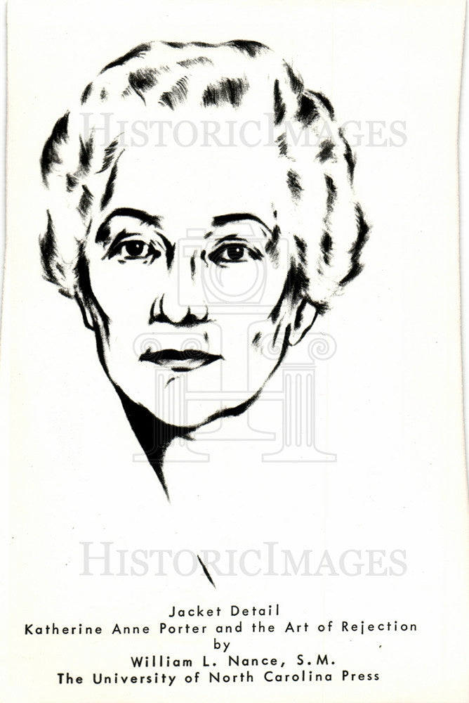 1965 Press Photo Katherine Anne Porter Rejection Nance - Historic Images