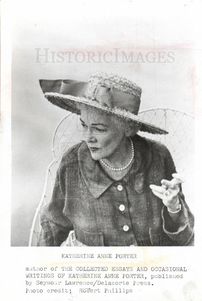 1970 Press Photo Katherine Anne Porter author Pulitzer - Historic Images