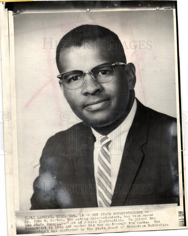 1971 Press Photo Dr Paul  Porter, Sate Superintendent - Historic Images