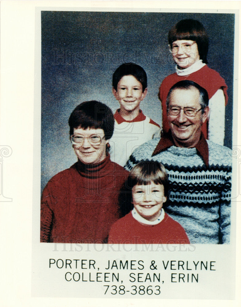 Press Photo Porter James Verlyne Colleen Sean Erin - Historic Images