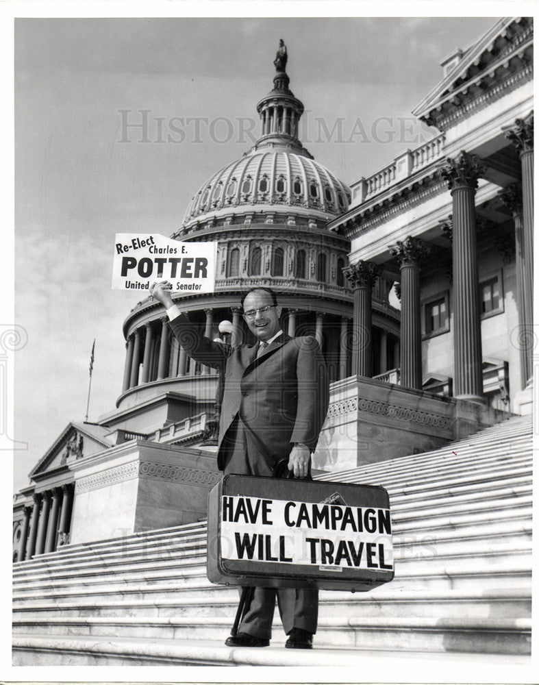 1958 Press Photo Charles Potter Senator Michigan - Historic Images