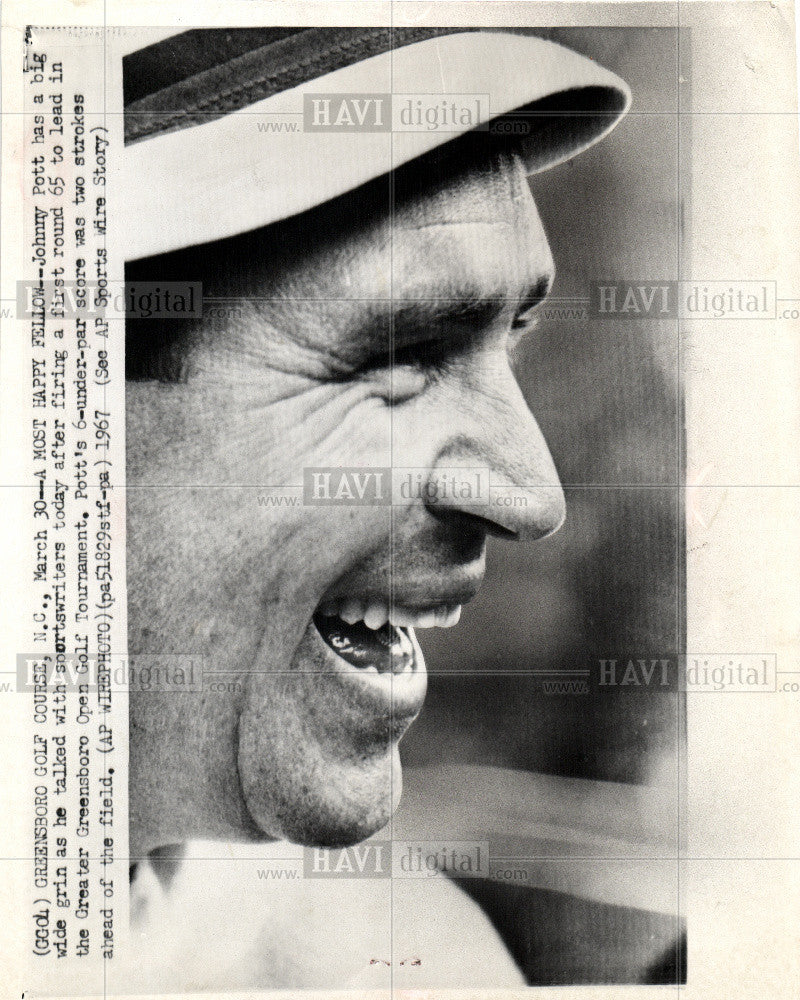 1967 Press Photo Johnny Pott Greensboro Golf Tournament - Historic Images