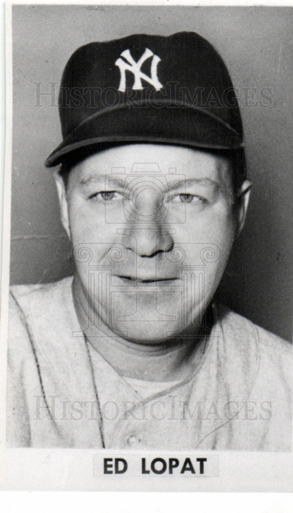 1951 Press Photo New York Yankees Baseball Ed Lopat - Historic Images