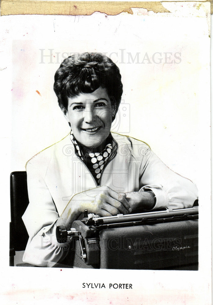 1979 Press Photo Sylvia Porter Financial Columnist - Historic Images
