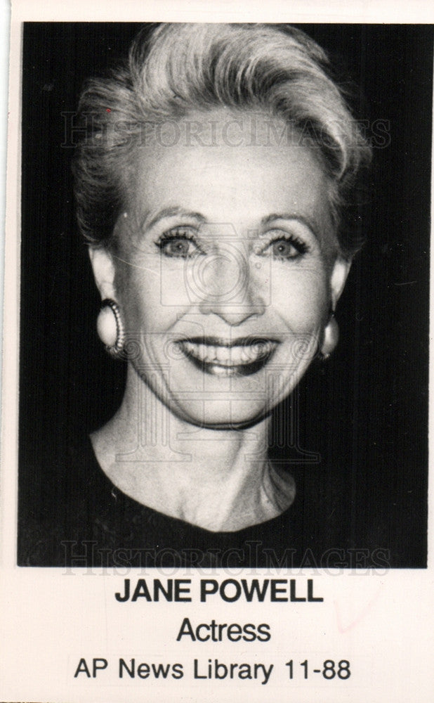 1988 Press Photo Jane Powell, American Actress, Singer - Historic Images