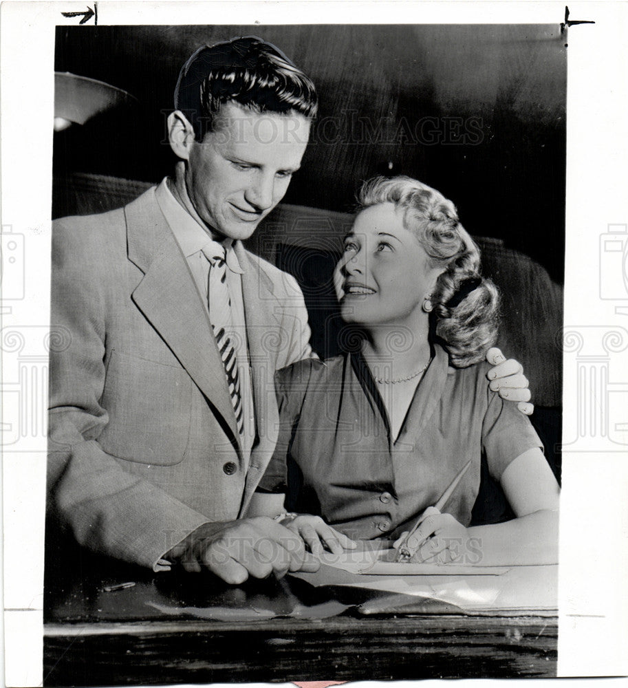 1949 Press Photo JANE POWELL SINGER GEARY STEFFEN - Historic Images