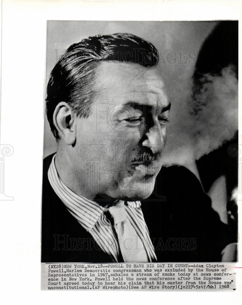 Press Photo Adam Clayton Powell Harlem Democratic - Historic Images