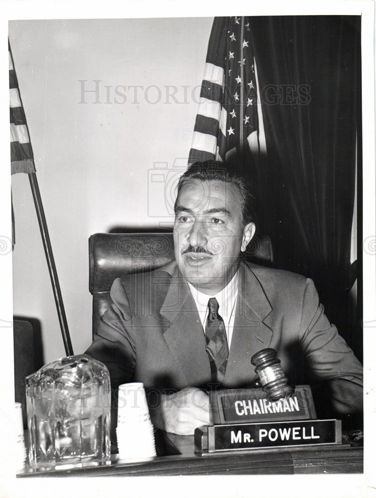 1961 Press Photo Adam Clayton Powell WashingtonKennedy - Historic Images