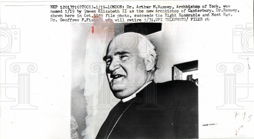 1961 Press Photo Dr. Arthur M. Ramsey Archbishop York - Historic Images