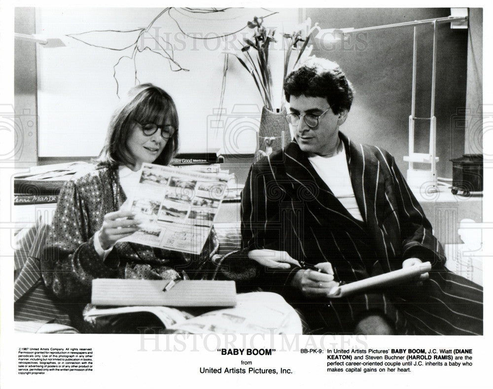 1987 Press Photo diane keaton harold ramis - Historic Images