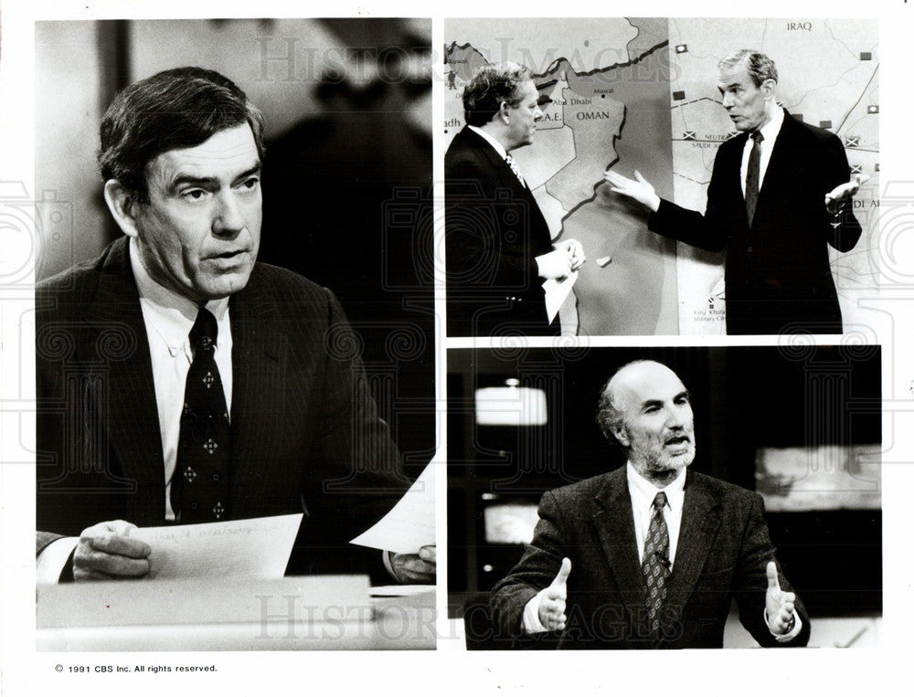 1991 Press Photo Dan Rather American journalist CBS - Historic Images