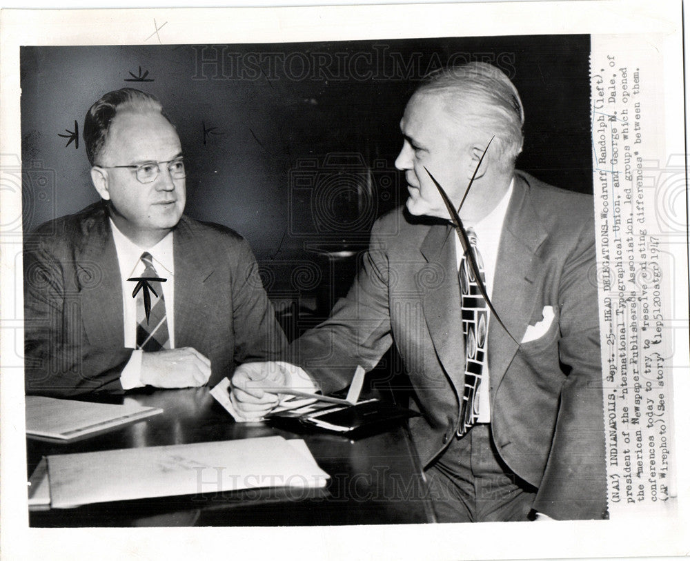 1948 Press Photo Woodruff Randolph President - Historic Images